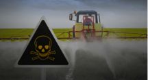 Épandage de pesticides toxiques dans un champ