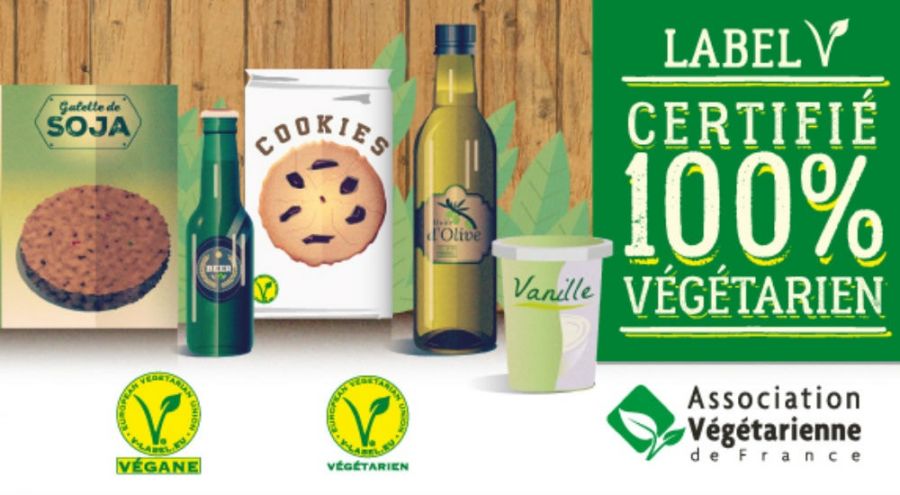 des produits végétariens certifiés par le label V