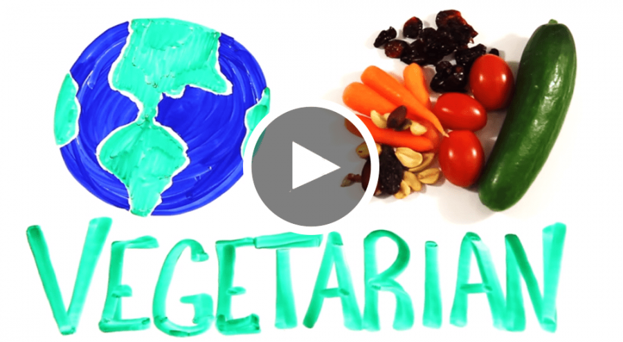 une planète végétarienne et des légumes