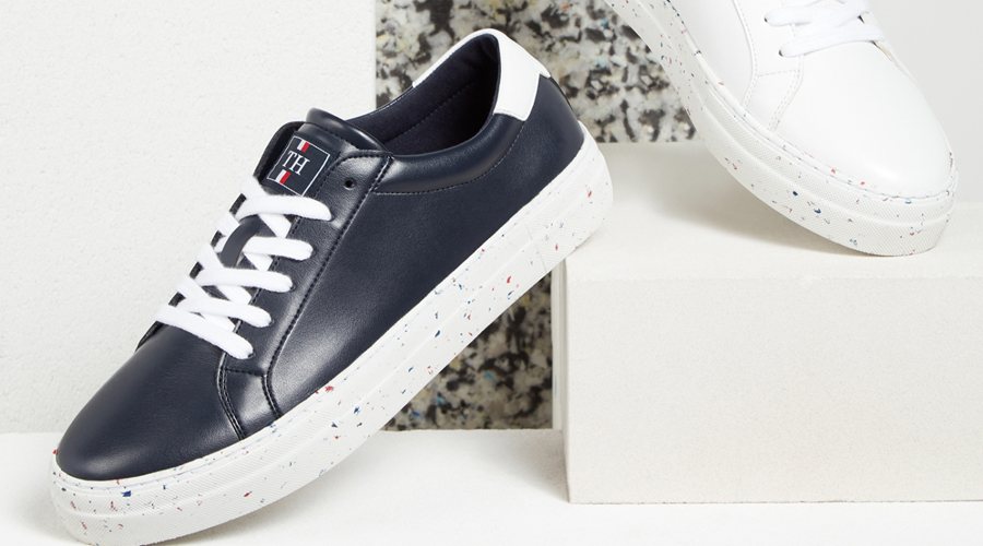 Tommy Hilfiger cuir pommes sneakers