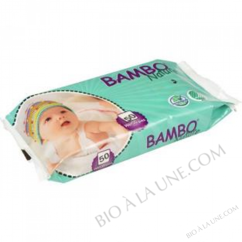 50 Lingettes Bebe sans parfum Bambo Nature 50 Lingettes Bebe sans parfum Bambo Nature