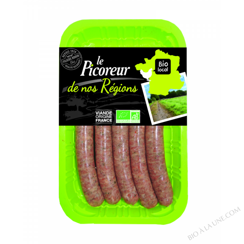 SAUCISSE DE VOLAILLE AUX HERBES X5 - 0,25KG SAUCISSE DE VOLAILLE AUX HERBES X5 - 0,25KG