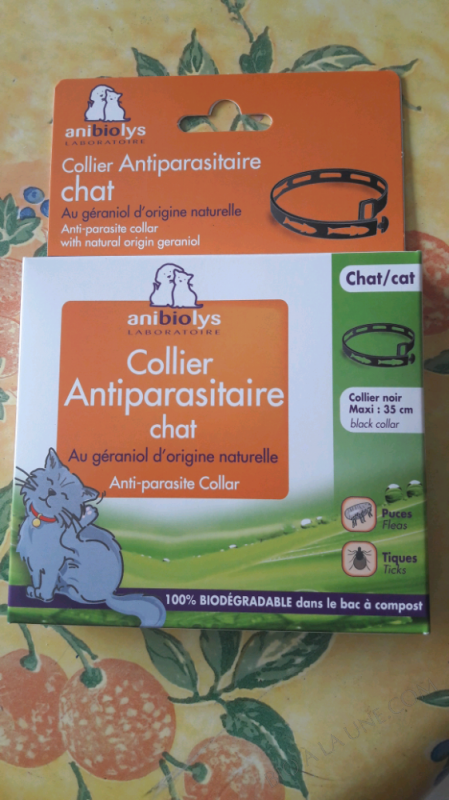 COLLIER ANTIPARASITAIRE CHAT 100% BIODEGRADABLE