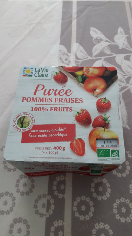 PURÉE POMMES-FRAISES - 4 X 100 G 