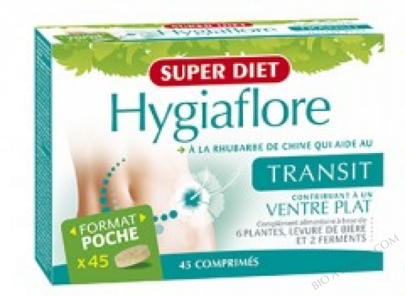HYGIAFLORE RHUBARBE TRANSIT FORMAT DE POCHE -  45 comprimés