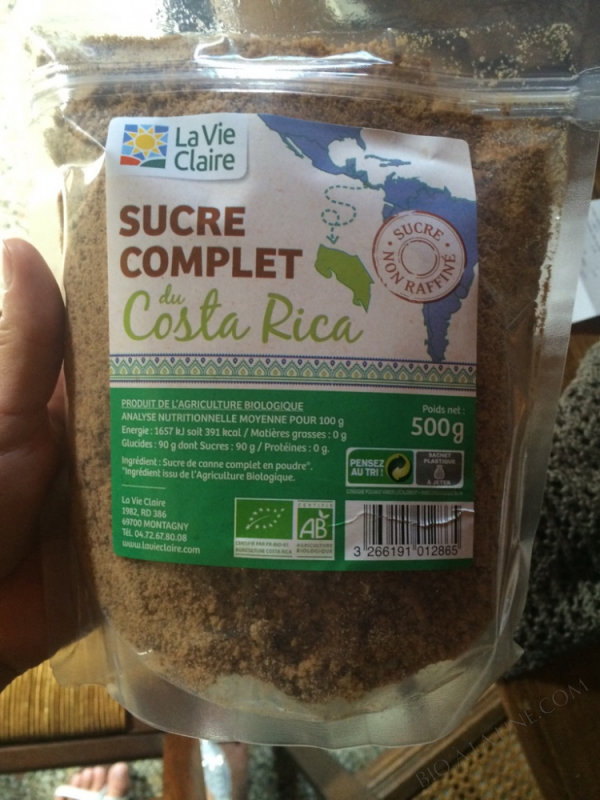 SUCRE COMPLET DU COSTA RICA - 500G