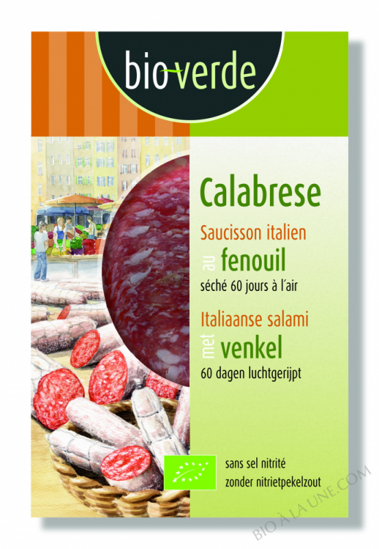 Calabrese - saucisson italien au fenouil - sans sel nitrité, 80g