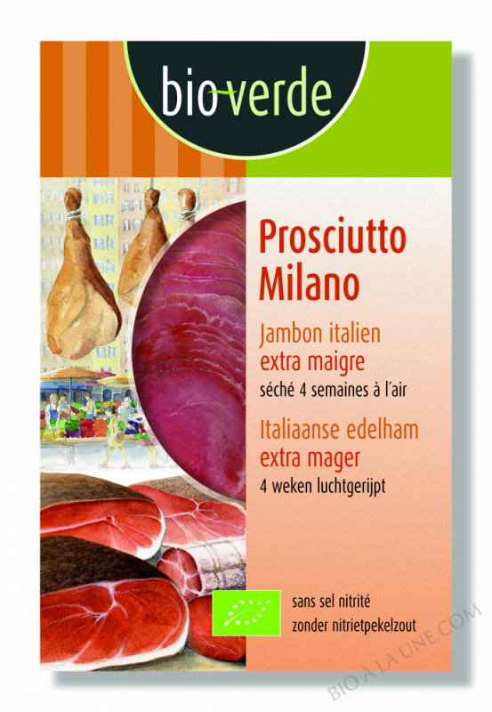 Proscuitto Milano - jambon italien extra maigre - sans sel nitrité, 80g