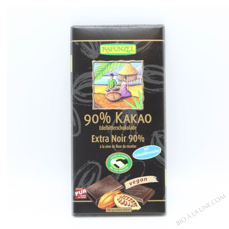 CHOCOLAT EXTRA NOIR 90% SEVE FLEUR COCOTIER