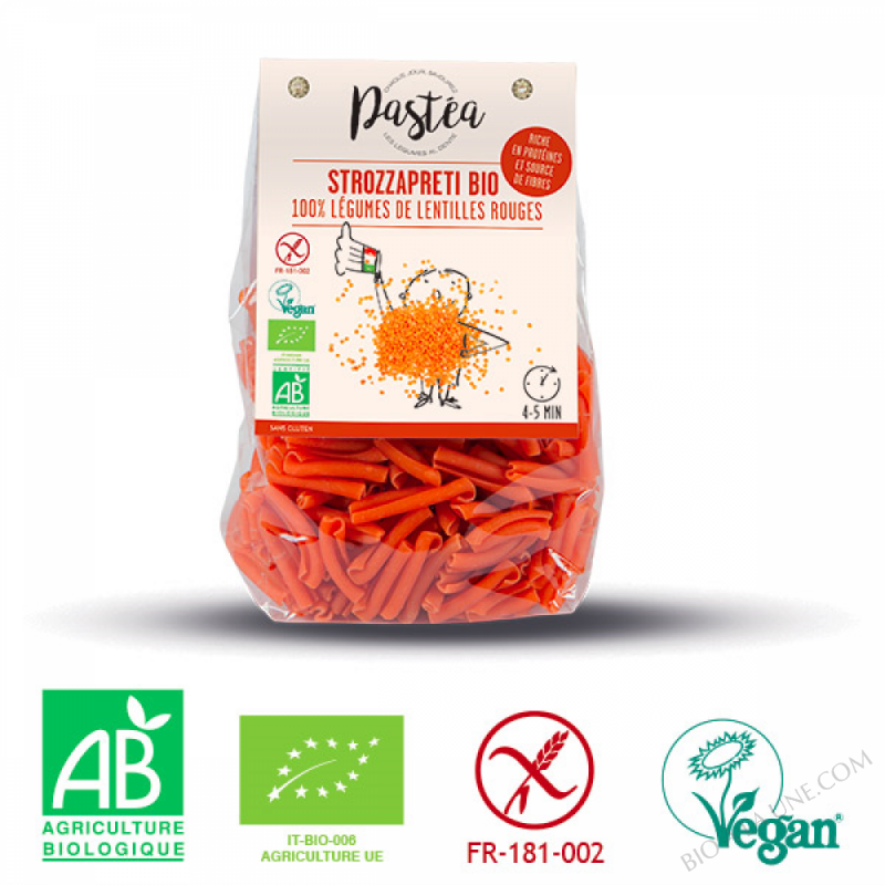STROZZAPRETI BIO 100% LENTILLES ROUGE STROZZAPRETI BIO 100% LENTILLES ROUGE