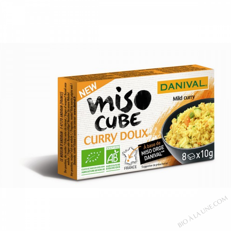 Miso cube curry vegetal BIO 4 x 10g