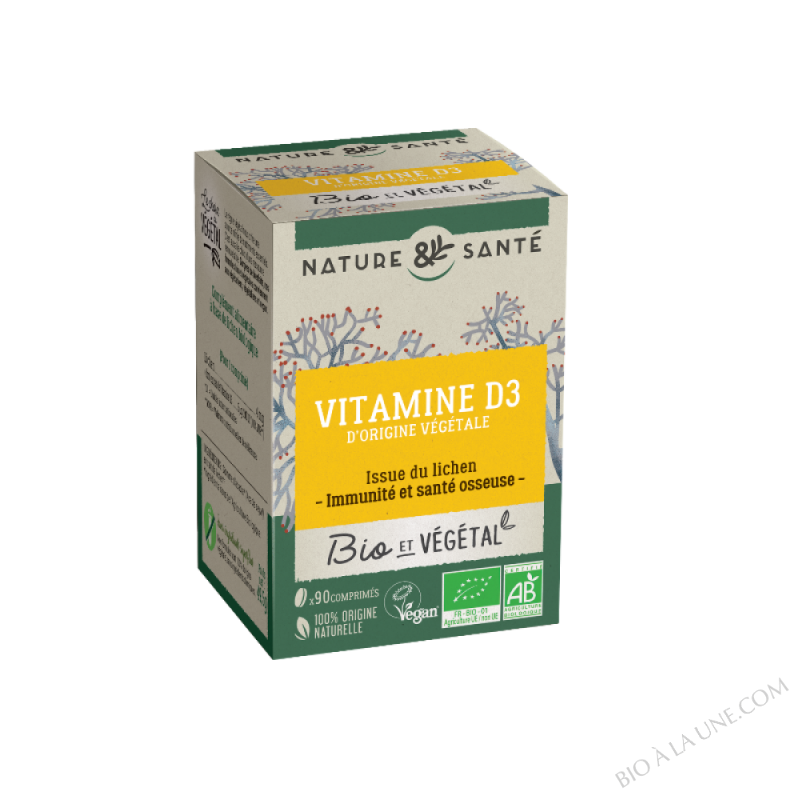 Bio & Vegetal - Vitamine D3 - 90 comprimés Bio & Vegetal - Vitamine D3 - 90 comprimés