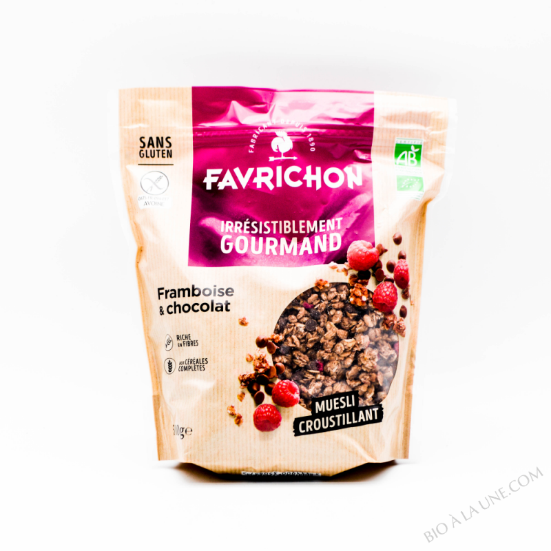 J.Favrichon Muesli croustillant framboise chocolat sans gluten Sachet
