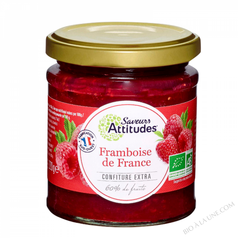 Confiture de Framboise de France bio 220g Confiture de Framboise de France bio 220g