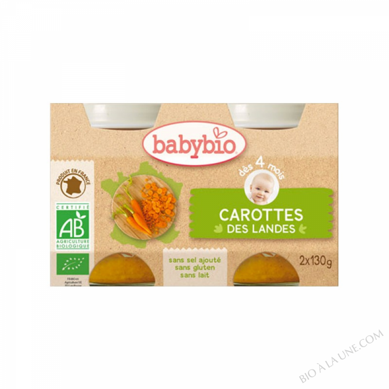 Petit Pot Bebe Carotte des 4mois 2 x130g Petit Pot Bebe Carotte des 4mois 2 x130g