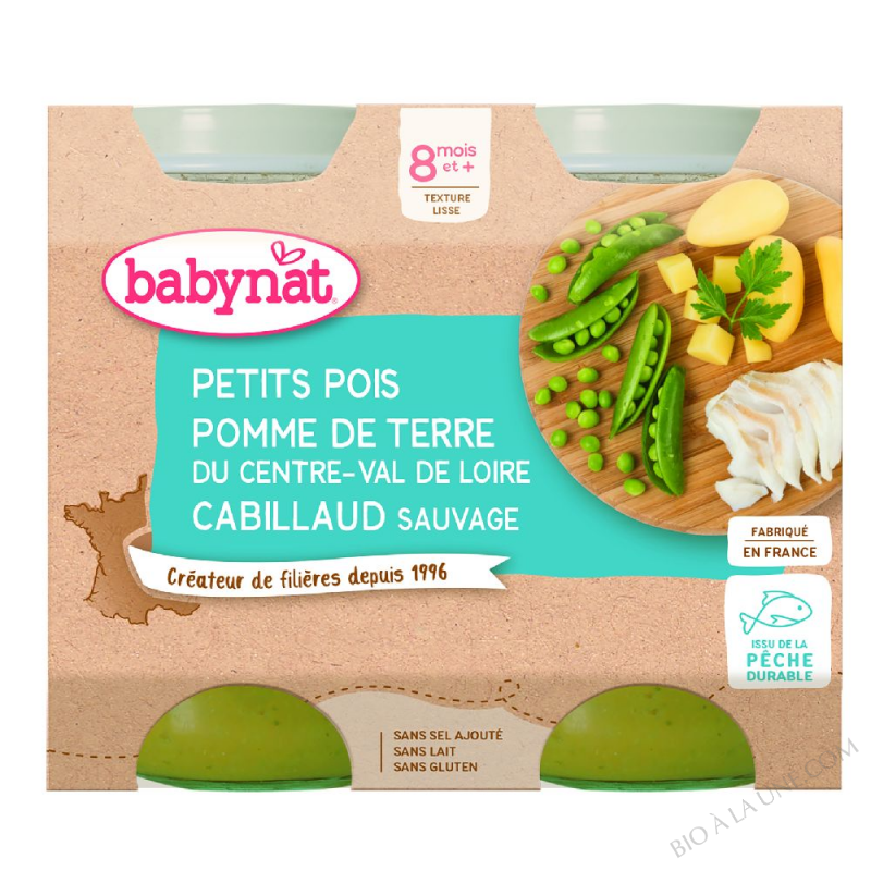 POT BB MENU CABILLAUD 2X200G BABYNA POT BB MENU CABILLAUD 2X200G BABYNA