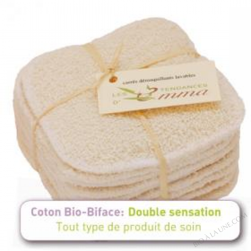 Lot 10 Carres demaquillants Biface Lot 10 Carres demaquillants Biface