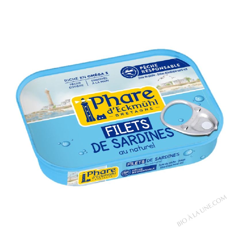 Filets de sardines au naturel - 100g