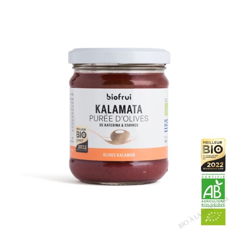 Purée d'Olive Kalamon noire de Kalamata traditionnelleI | Bocal 180 g