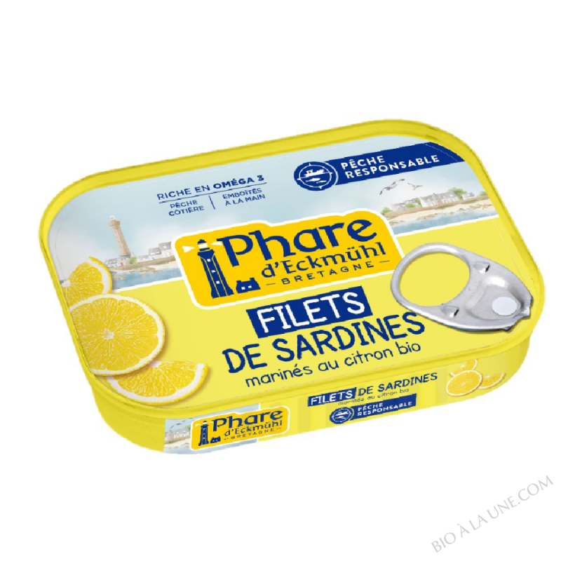 Filets de sardines marinade citron bio