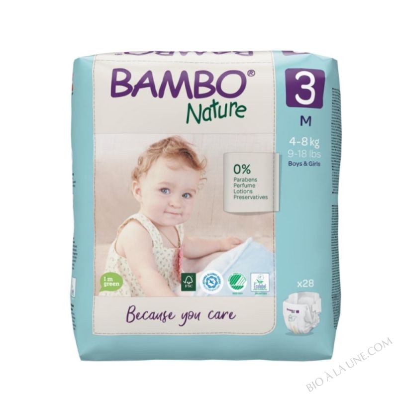BAMBO NATURE 28 couches jetables T3 - 4-8 kg