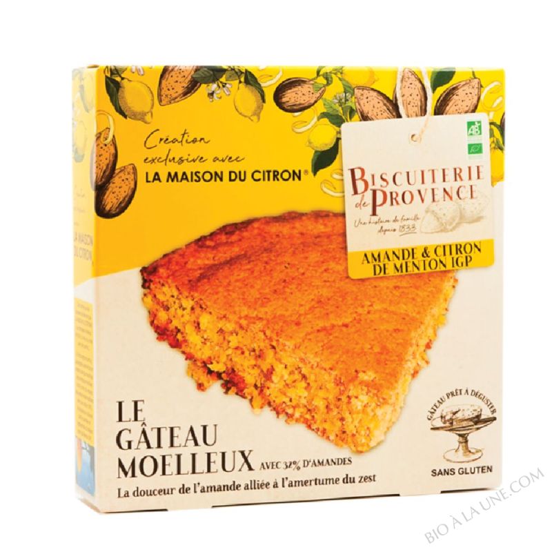 Gâteau moelleux Amandes & Citron de Menton IGP