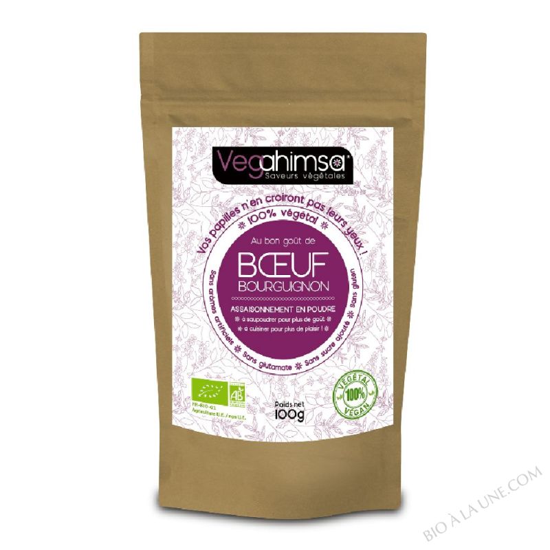 Vegahimsa - Assaisonnement végétal - Bœuf Bourguignon - 100g
