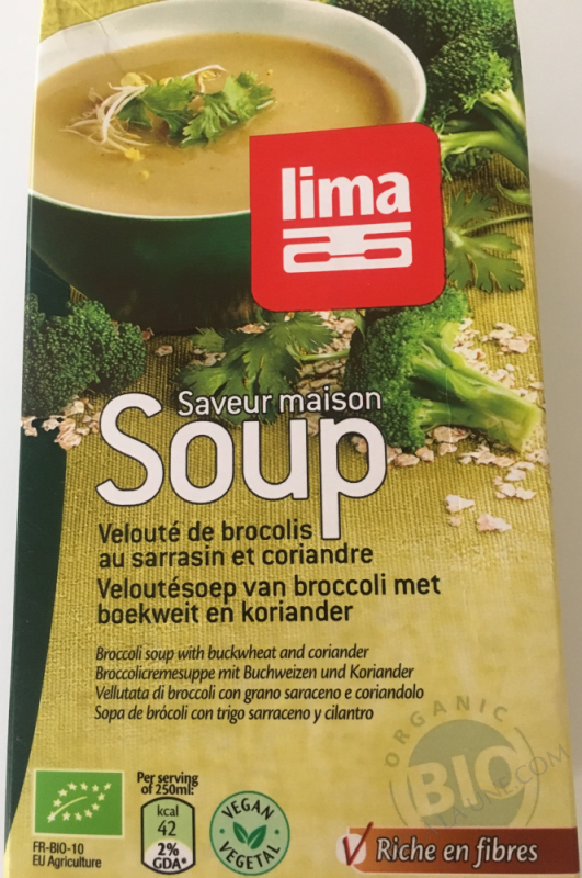 Soupe veloute de brocoli au soja 1L Soupe veloute de brocoli au soja 1L