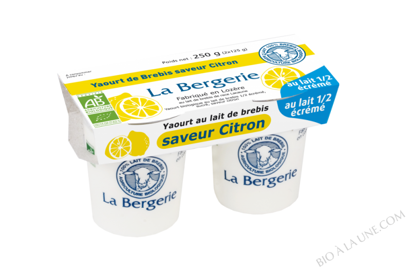 YAOURT BREBIS DEMI ECREME SAVEUR CITRON 2X125G LA BERGERIE YAOURT BREBIS DEMI ECREME SAVEUR CITRON 2X125G LA BERGERIE