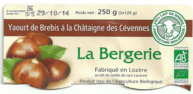 Yaourt de Brebis à la Châtaigne des Cévennes- 250 g (2 x 125 g) Yaourt de Brebis à la Châtaigne des Cévennes- 250 g (2 x 125 g)