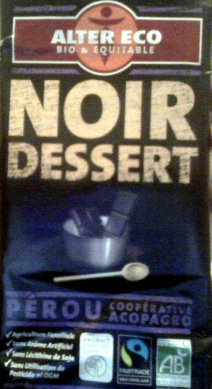 Chocolat dessert bio 200 g Chocolat dessert bio 200 g