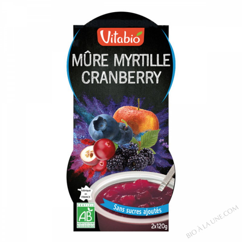Desserts mûre myrtille cranberry 2x120g