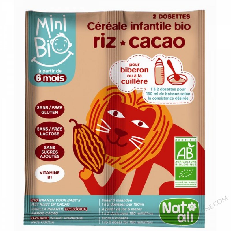 Cereales infantiles bio-cacao 16g
