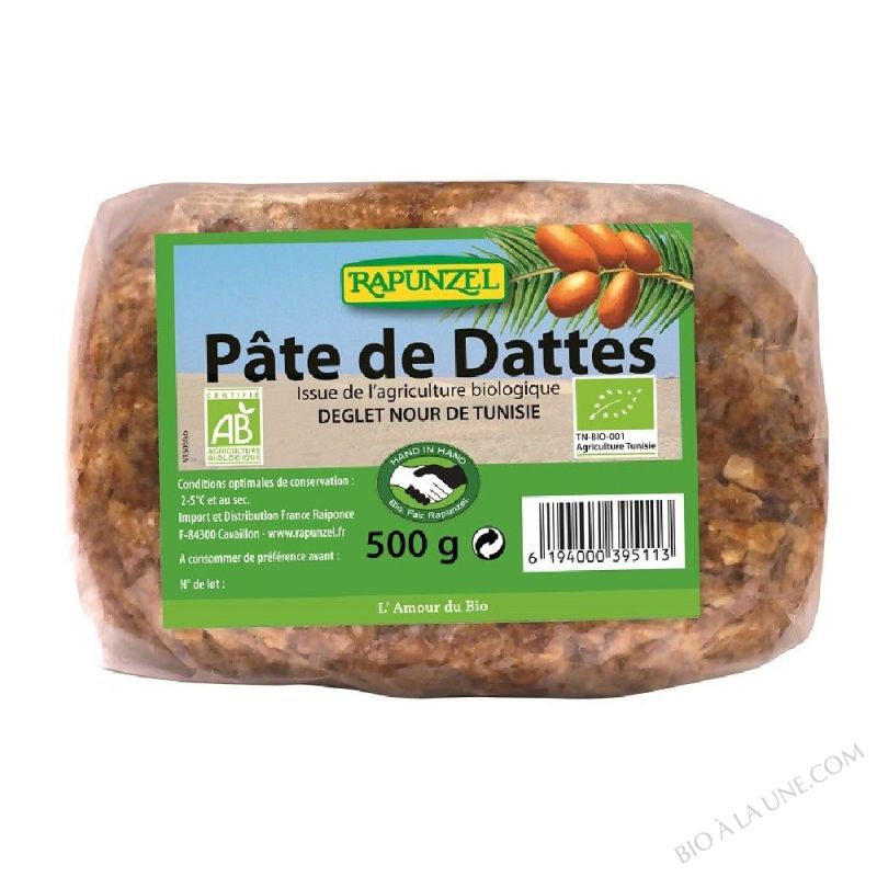 Pâte de dattes deglet nour de Tunisie - 500g