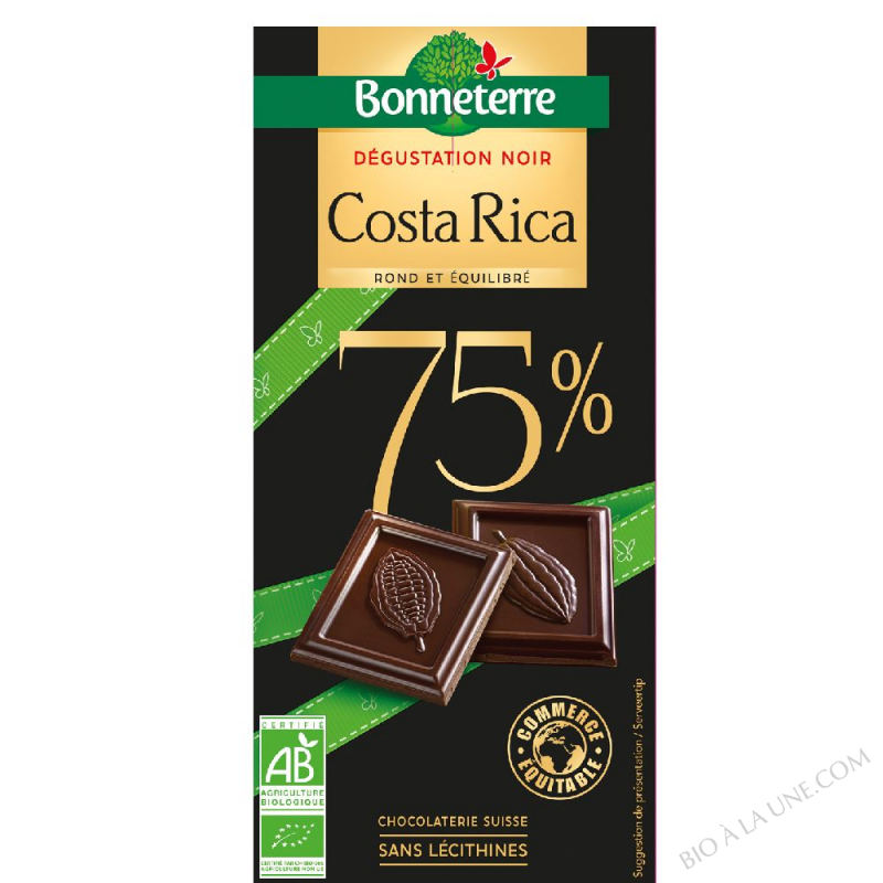 Dégustation Noir Costa Rica 75%