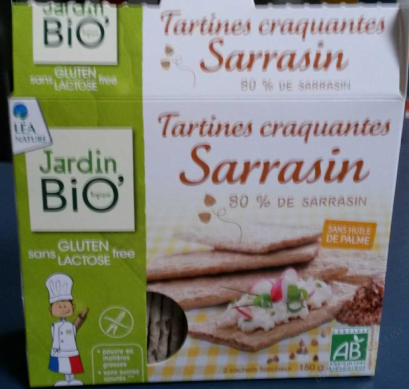 Tartines craquantes Sarrasin - 80% sarrasin sans gluten 150gr