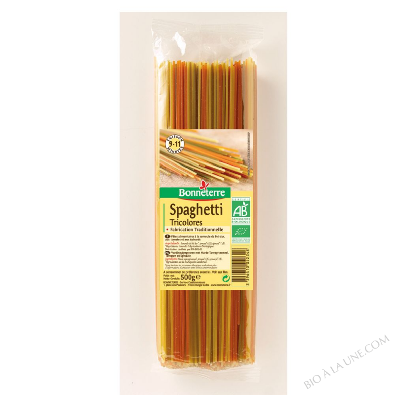 Spaghetti tricolores 500g