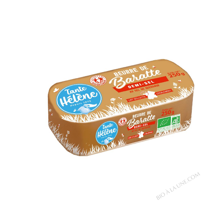 BEURRE DE BARATTE MOULÉ DEMI SEL 250 G BEURRE DE BARATTE MOULÉ DEMI SEL 250 G