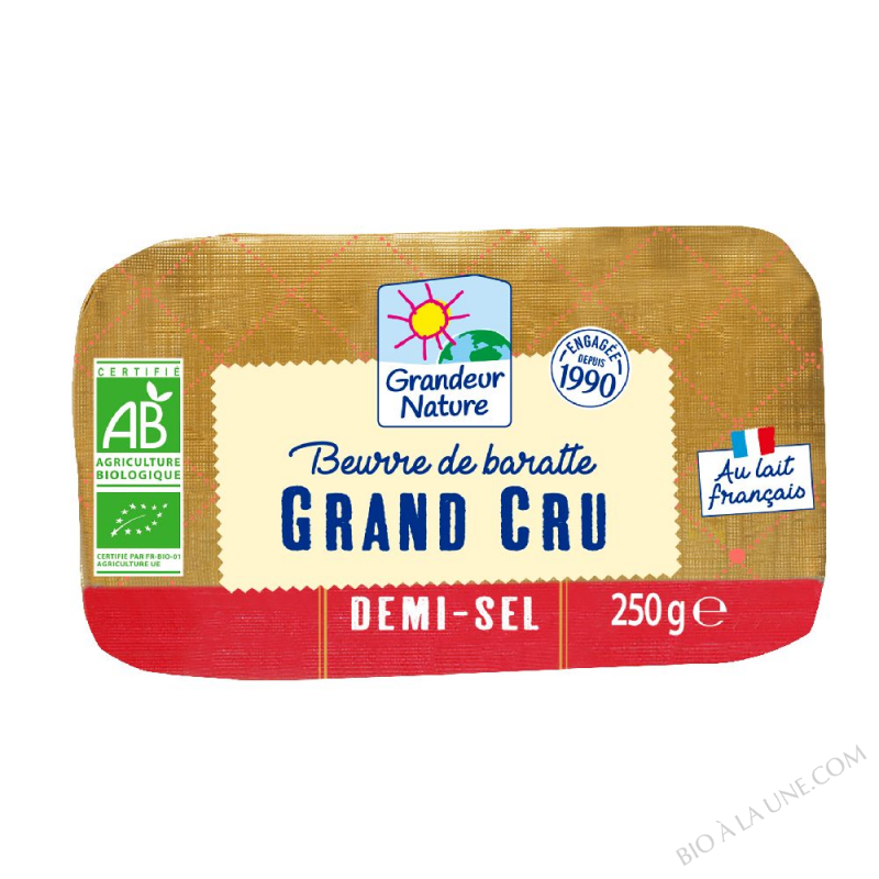 Beurre de baratte grand cru demi-sel 250g Beurre de baratte grand cru demi-sel 250g