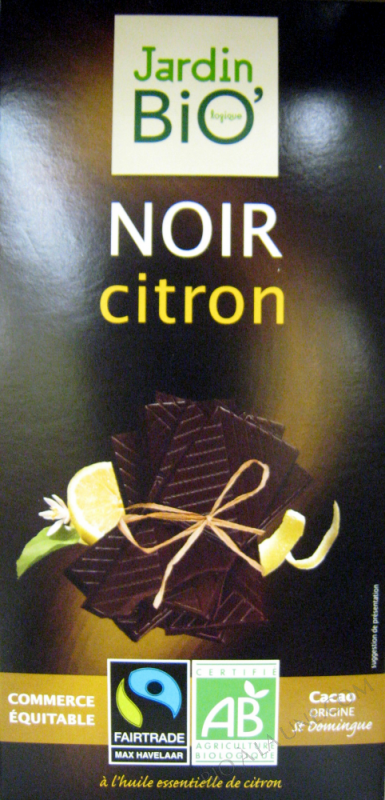Chocolat Noir citron- 100 g