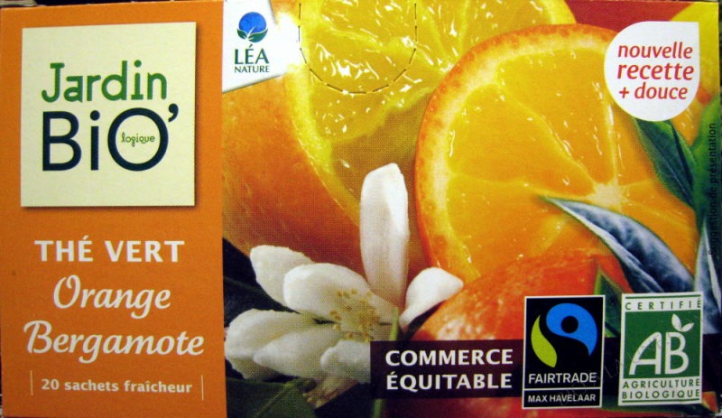 The vert orange et bergamote - 20 sachets