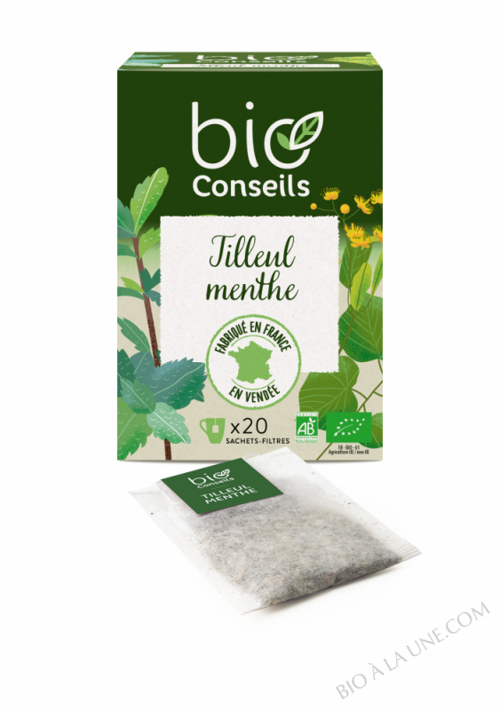 Infusion Tilleul menthe Bioconseils - 20 sachets Infusion Tilleul menthe Bioconseils - 20 sachets