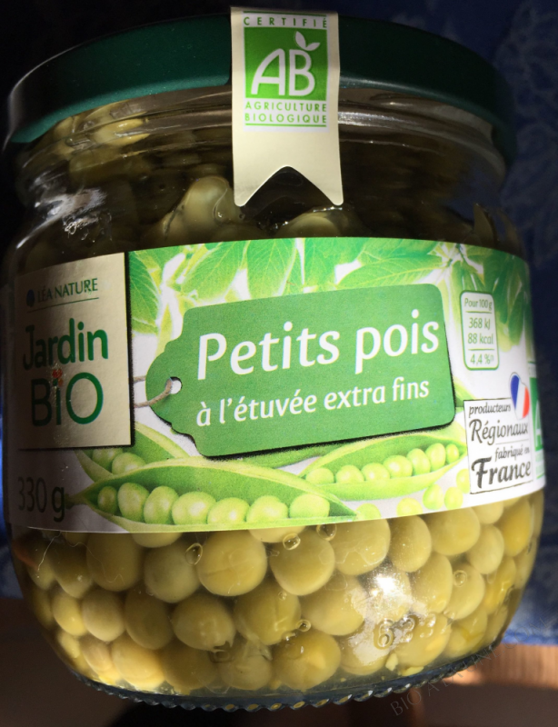 Petits pois extra-fins 330gr