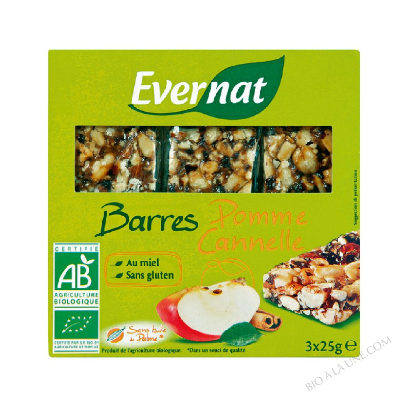 Barre pomme cannelle 3x25g