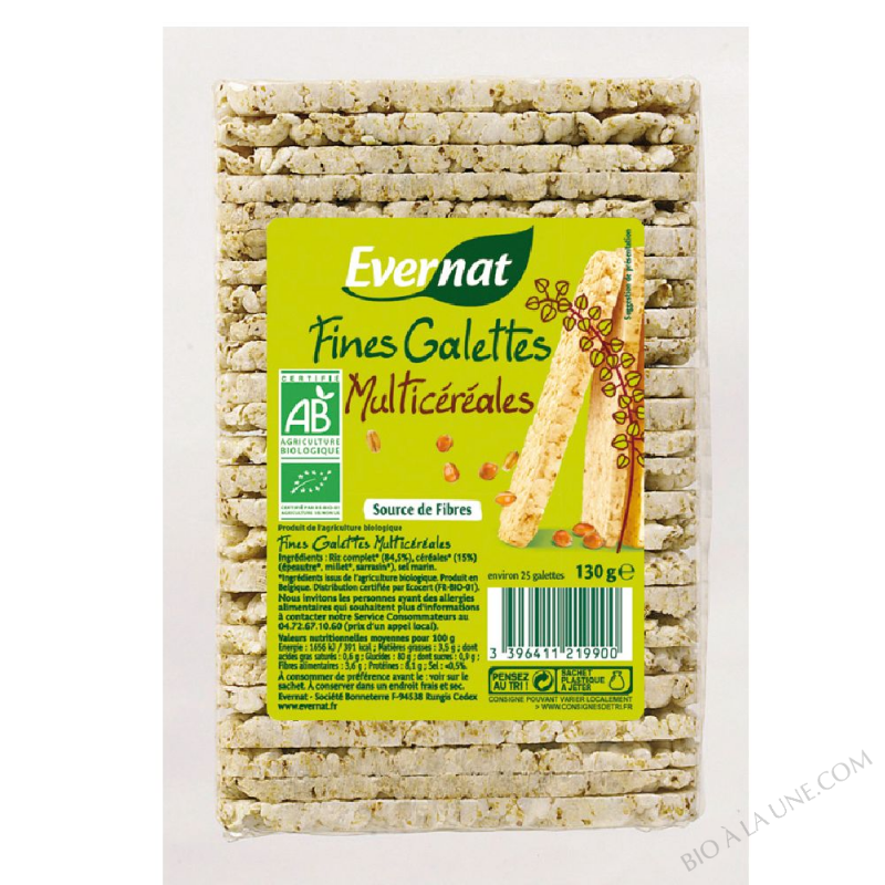 Fines galettes multicereales 130g