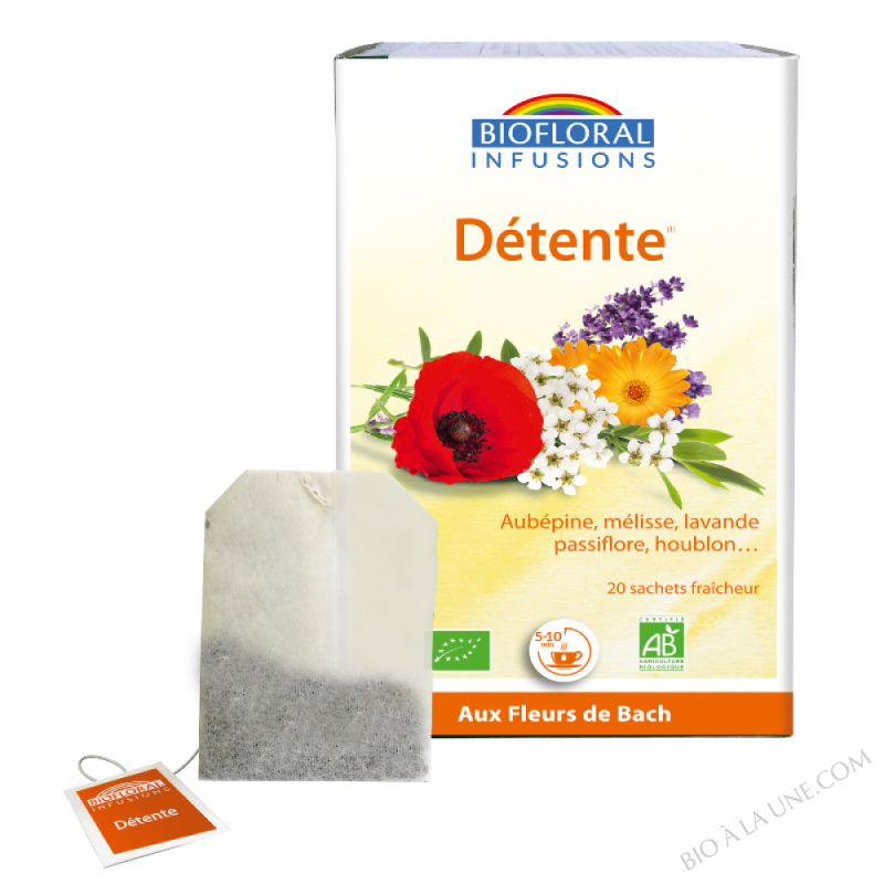 Infusion Détente sommeil aux fleurs de Bach BIO Infusion Détente sommeil aux fleurs de Bach BIO