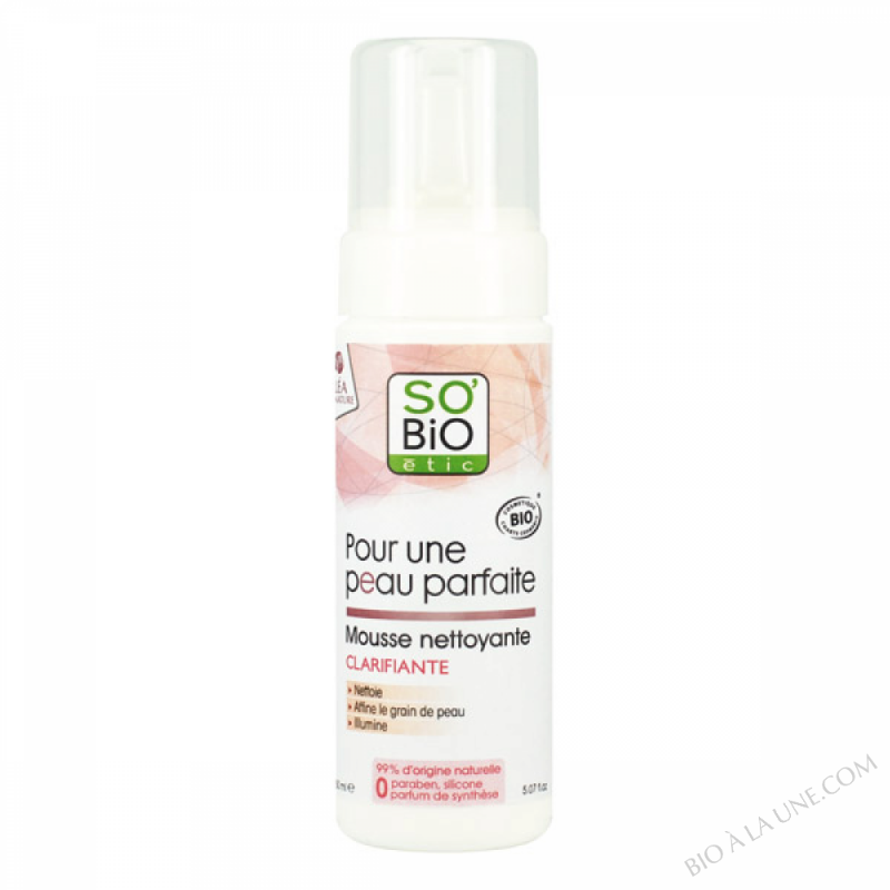 Mousse nettoyante clarifiante Pour une peau parfaite - 150ml