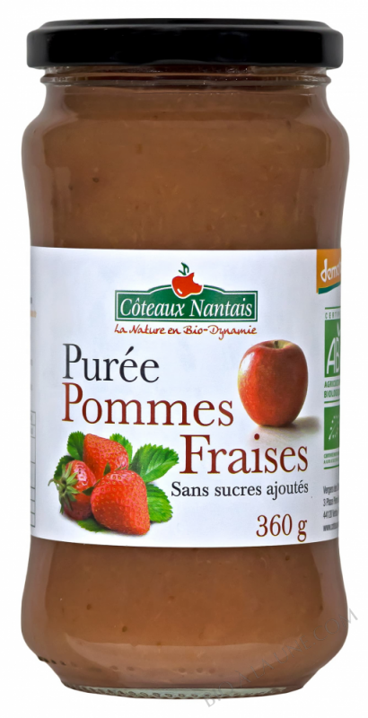 Purée pommes fraises 360 g Demeter