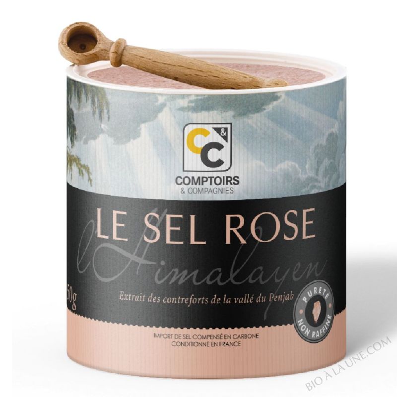 BOÎTE SEL ROSE FIN DE L'HIMALAYA 250g + CUILLÈRE EN BOIS BOÎTE SEL ROSE FIN DE L'HIMALAYA 250g + CUILLÈRE EN BOIS