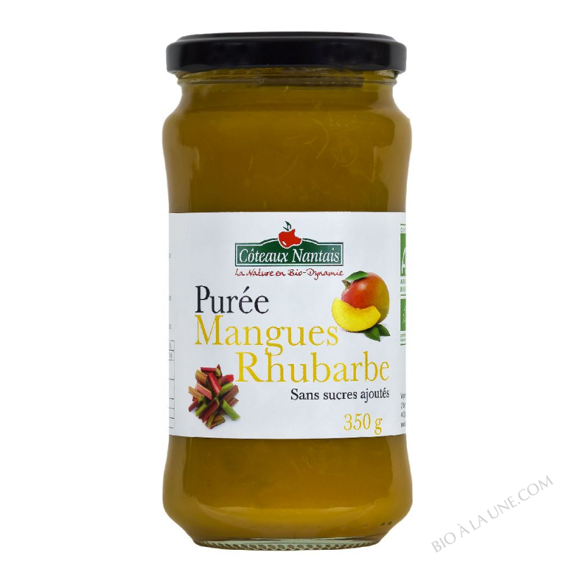 Purée mangue rhubarbe 350g